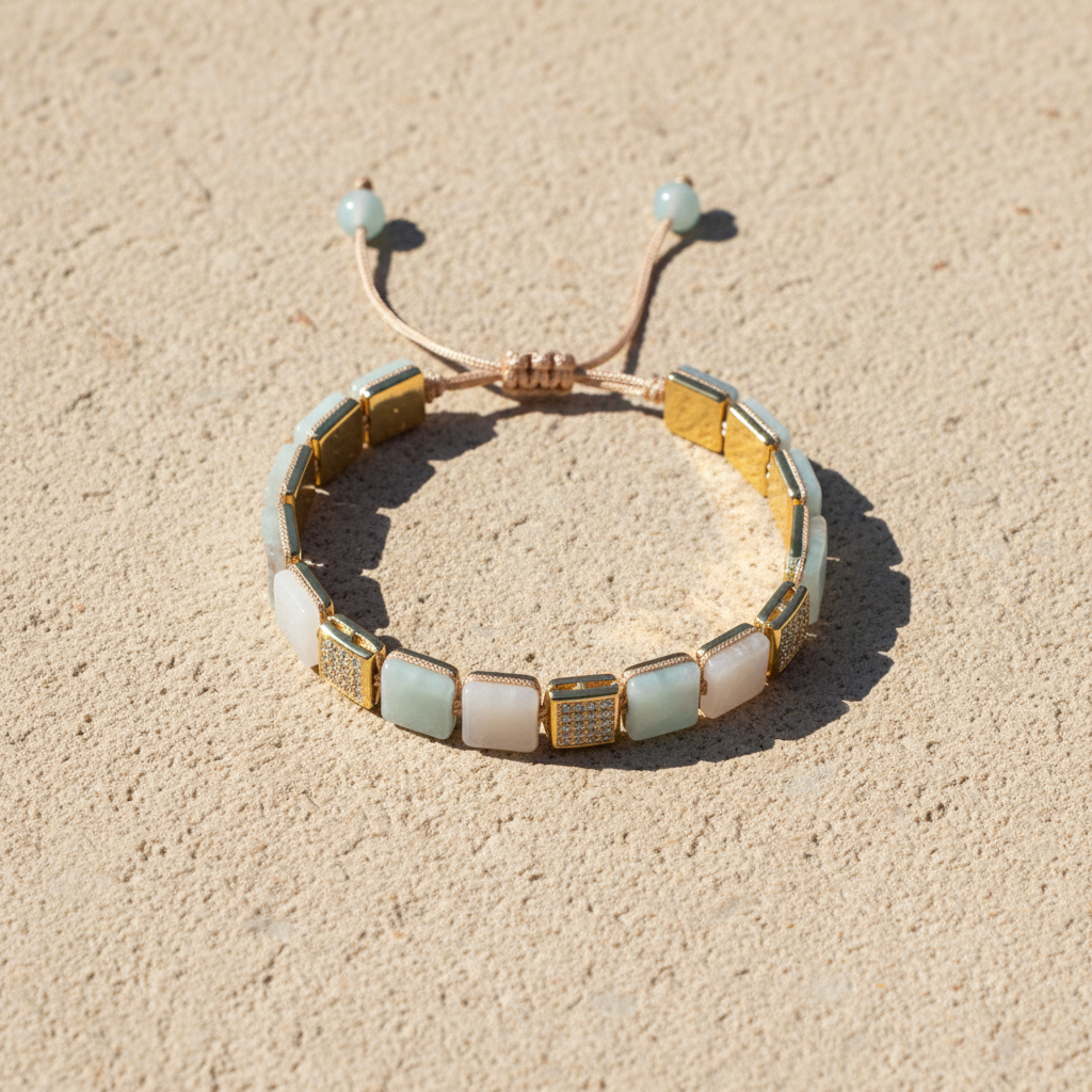 Bracelet pour homme en amazonite