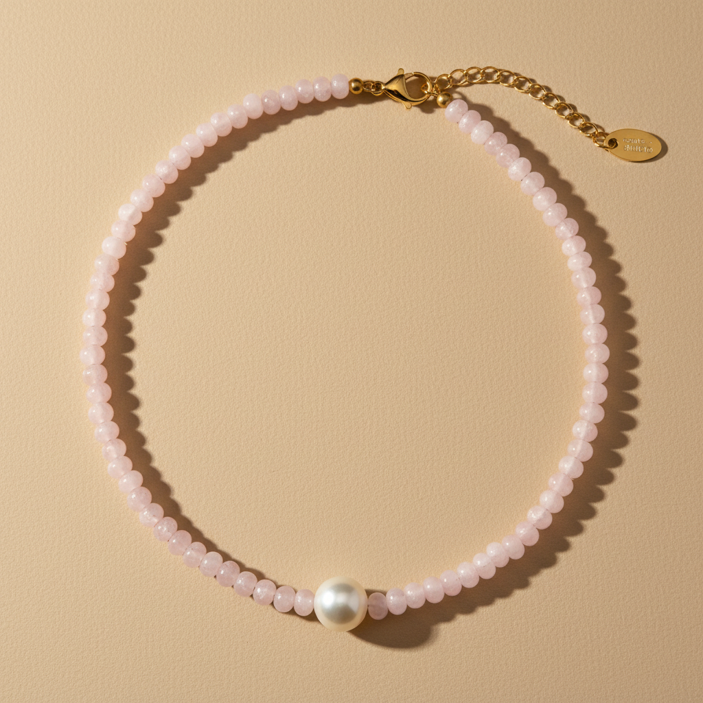 Collier Perle Éclat Rose