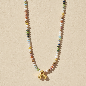 Collier Lettre Bulles Multicolore