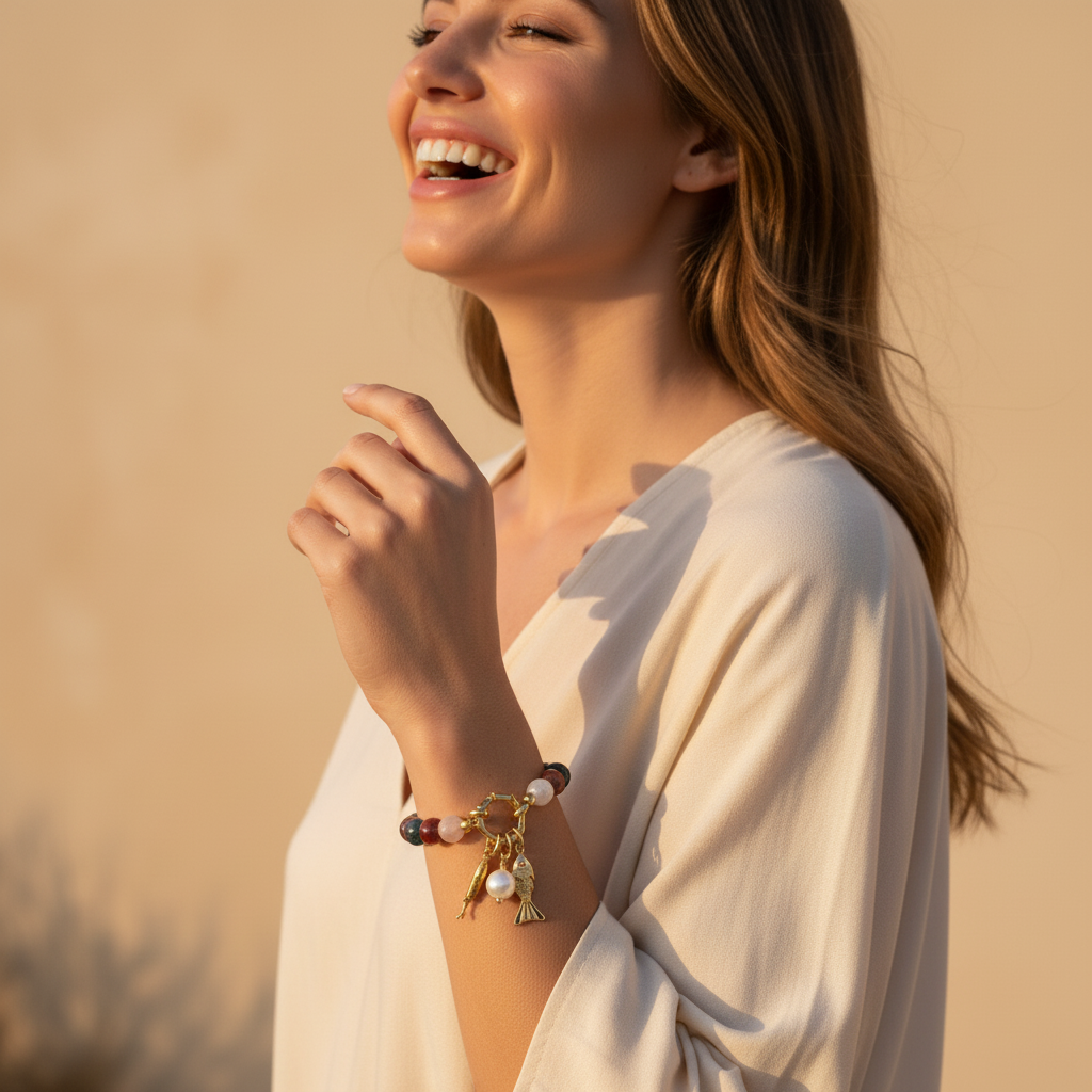 Bracelet porte-bonheur Lapis Voyage