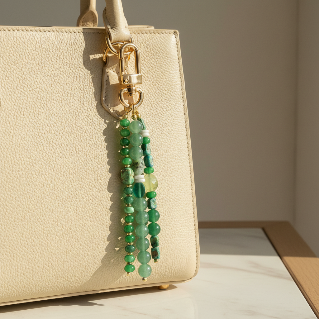 Porte-clés d'harmonie en aventurine verte