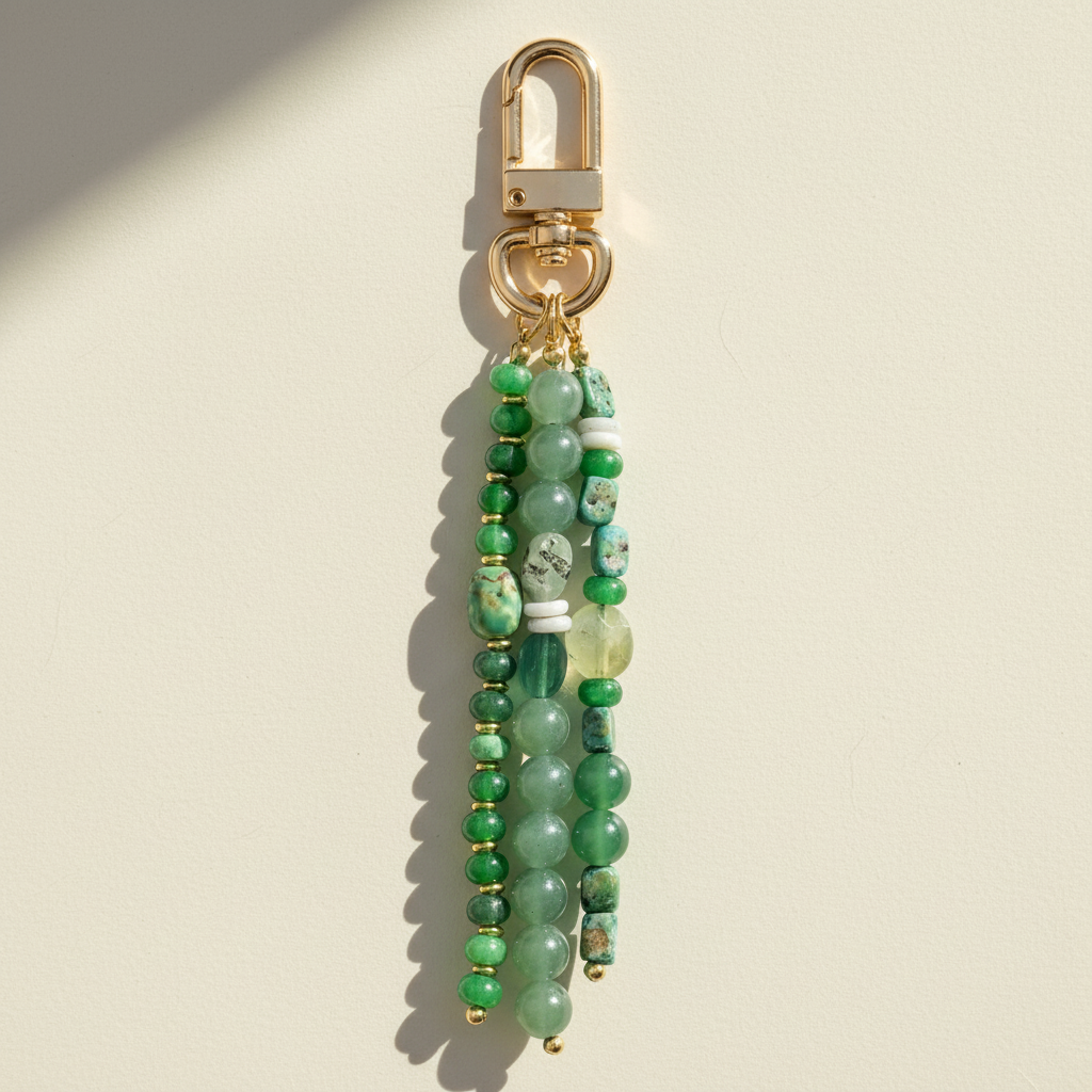 Porte-clés d'harmonie en aventurine verte