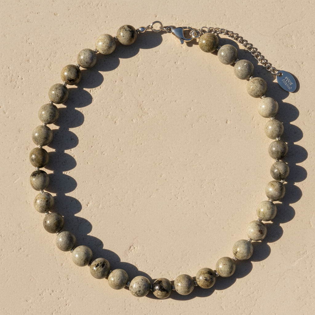 Collier ras-du-cou en labradorite mystique