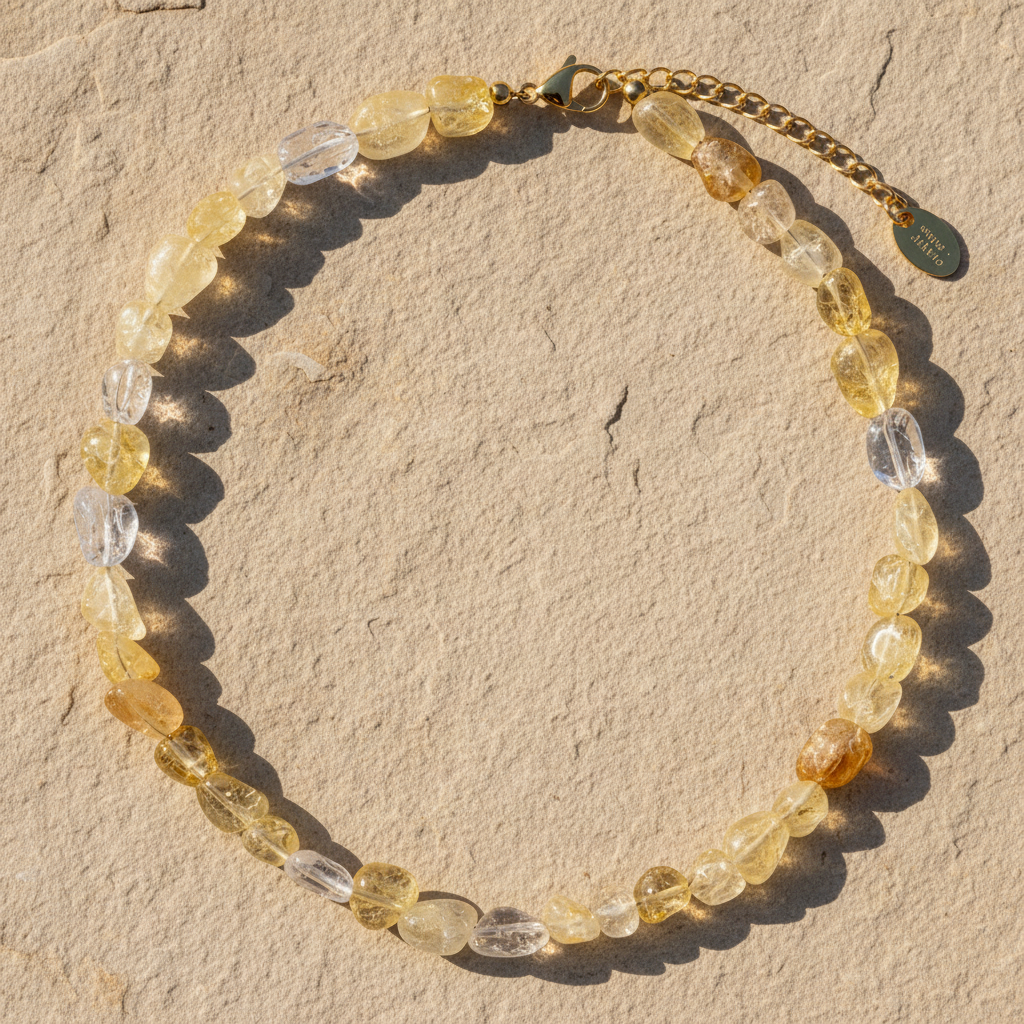 Collier Citrine Éclat Doré