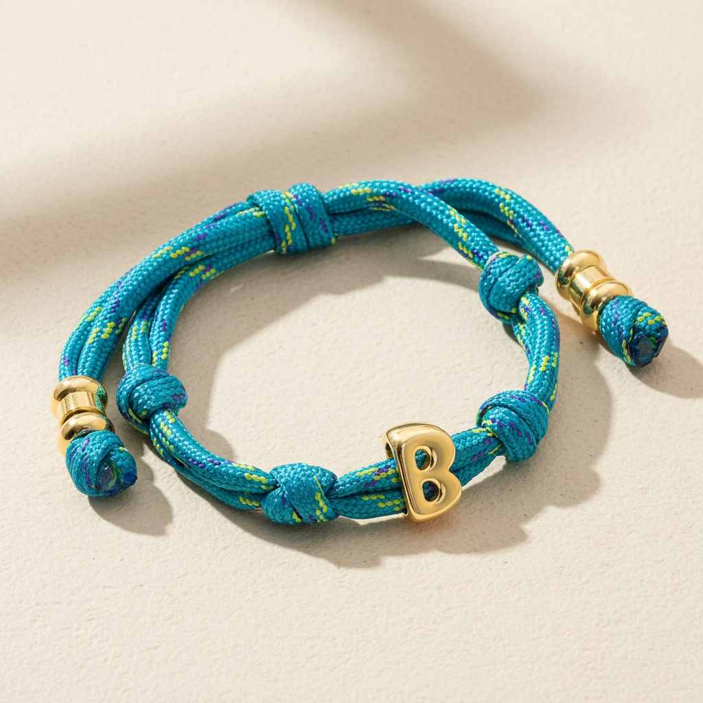 Bracelets à nœud avec initiale