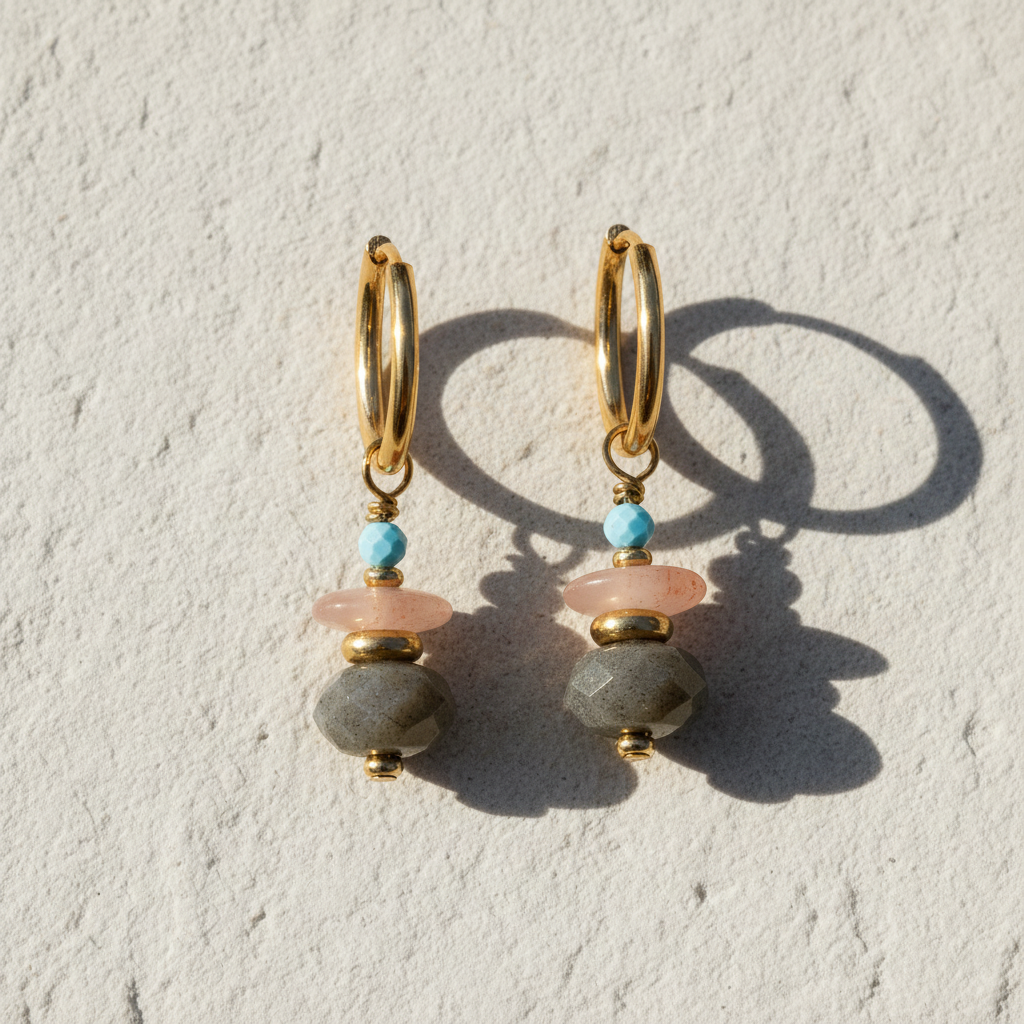 Boucles d'oreilles Aurora Labradorite