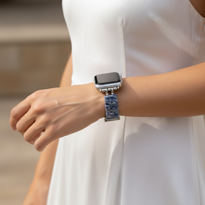 Bracelet extensible en sodalite bleu horizon pour Apple Watch