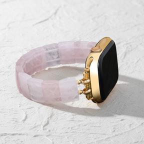 Bracelet extensible en quartz couleur rose pour Apple Watch