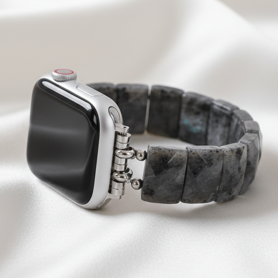 Bracelet extensible en pierre équilibre de minuit pour Apple Watch