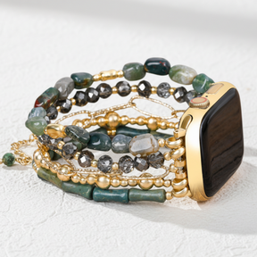 Bracelet extensible verdoyant doré pour Apple Watch