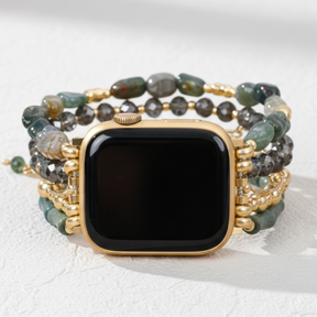 Bracelet extensible verdoyant doré pour Apple Watch