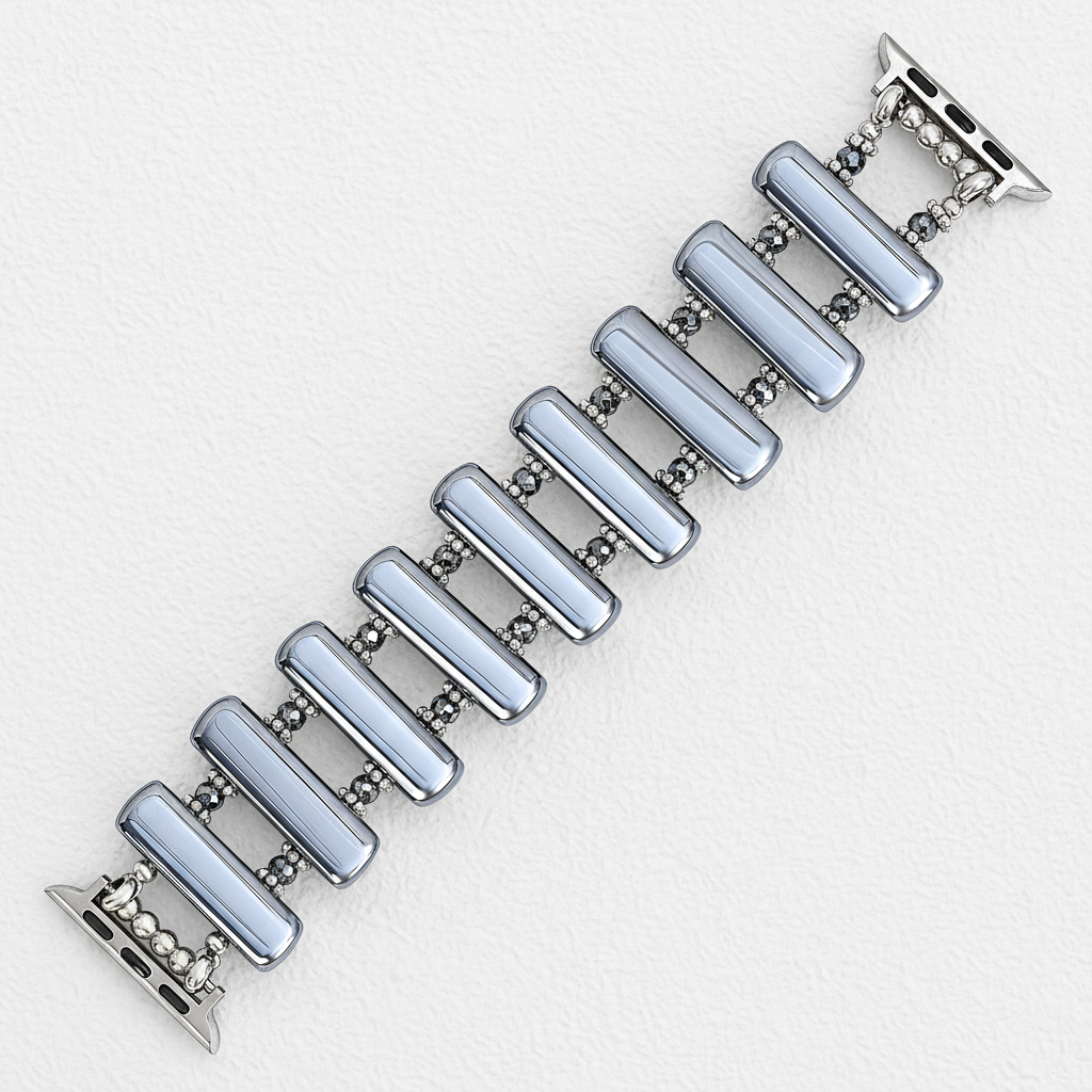 Bracelet extensible Apple Watch Éclipse Platine
