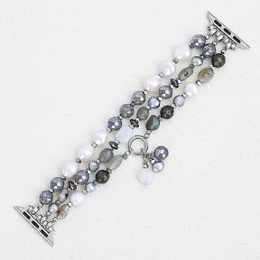 Bracelet extensible perle luxe lunaire pour Apple Watch