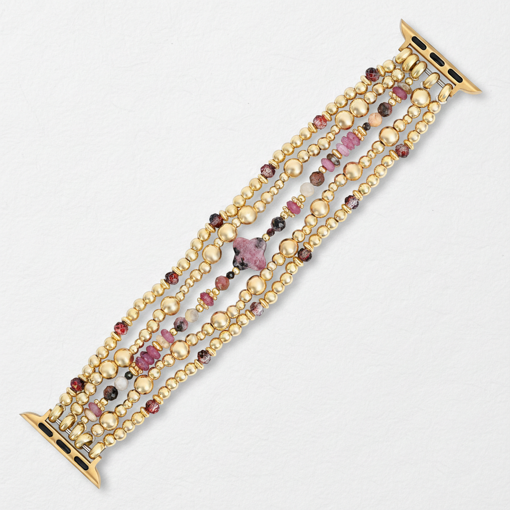 Bracelet extensible Apple Watch Fleur de Pêche