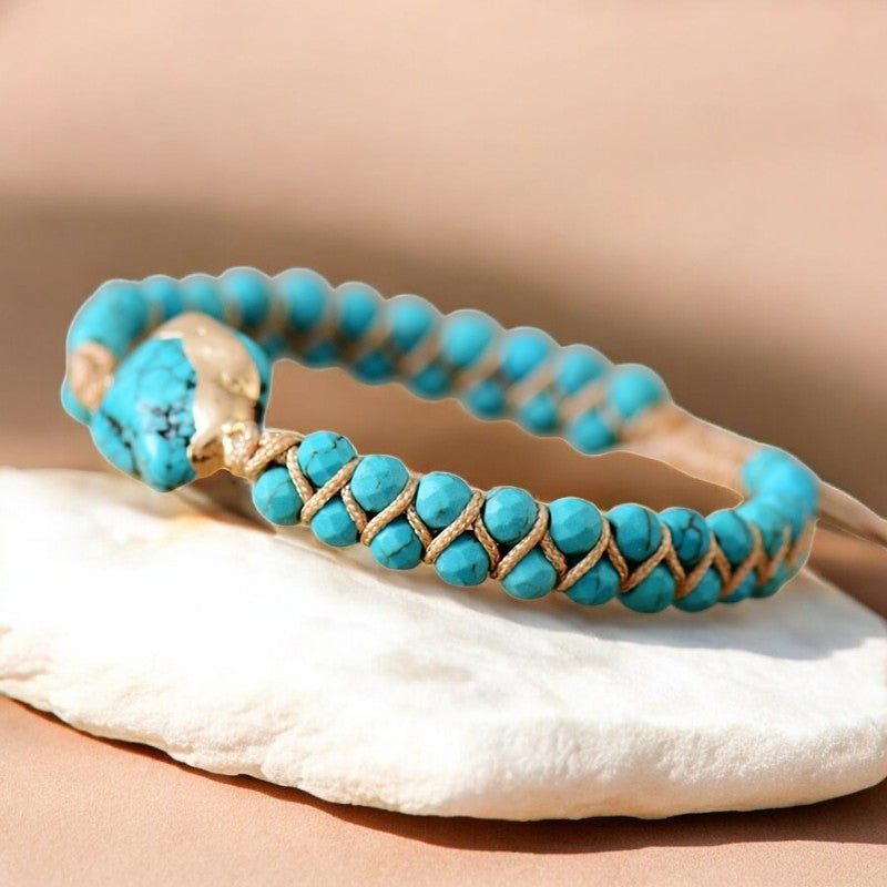 Bracelet charme turquoise ethnique