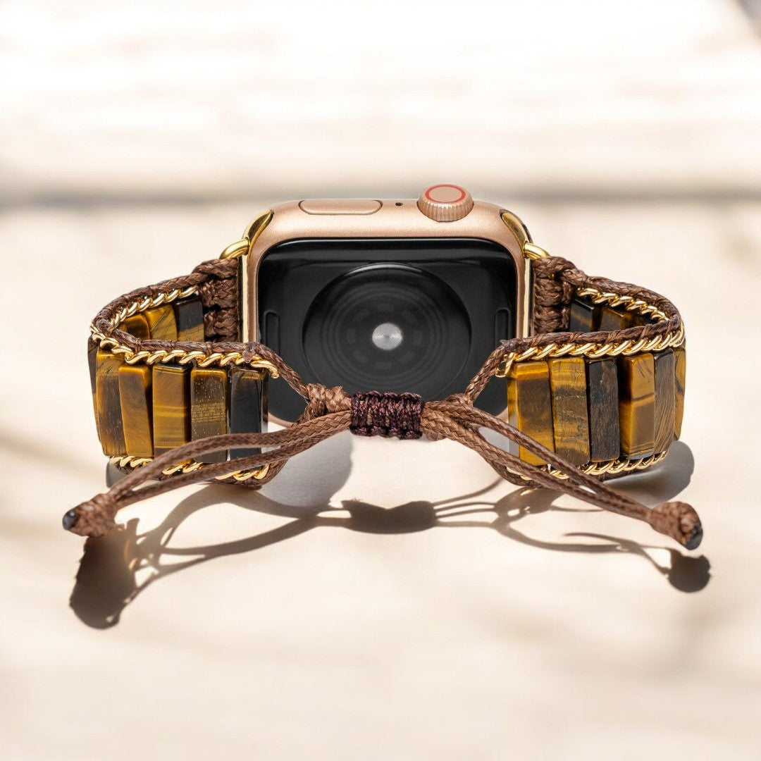 Bracelet Apple Watch en Œil de Tigre Féroce