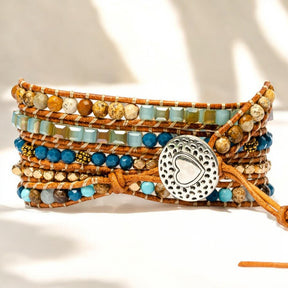 Enveloppement Turquoise Océan Doré