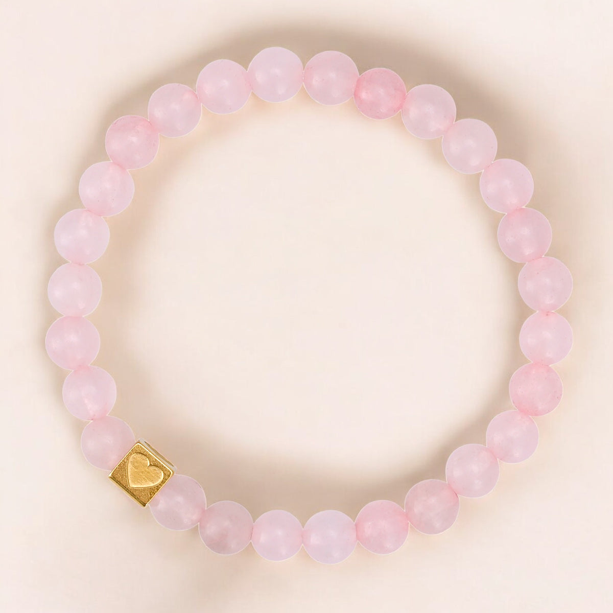 Bracelet de perles d'amour en or de la Saint-Valentin