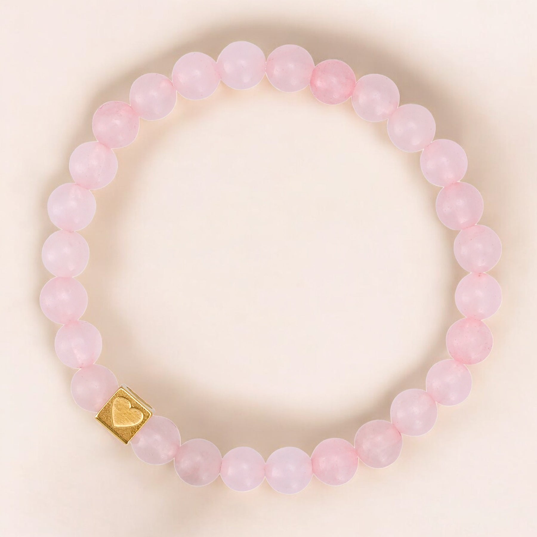 Bracelet de perles d'amour en or de la Saint-Valentin