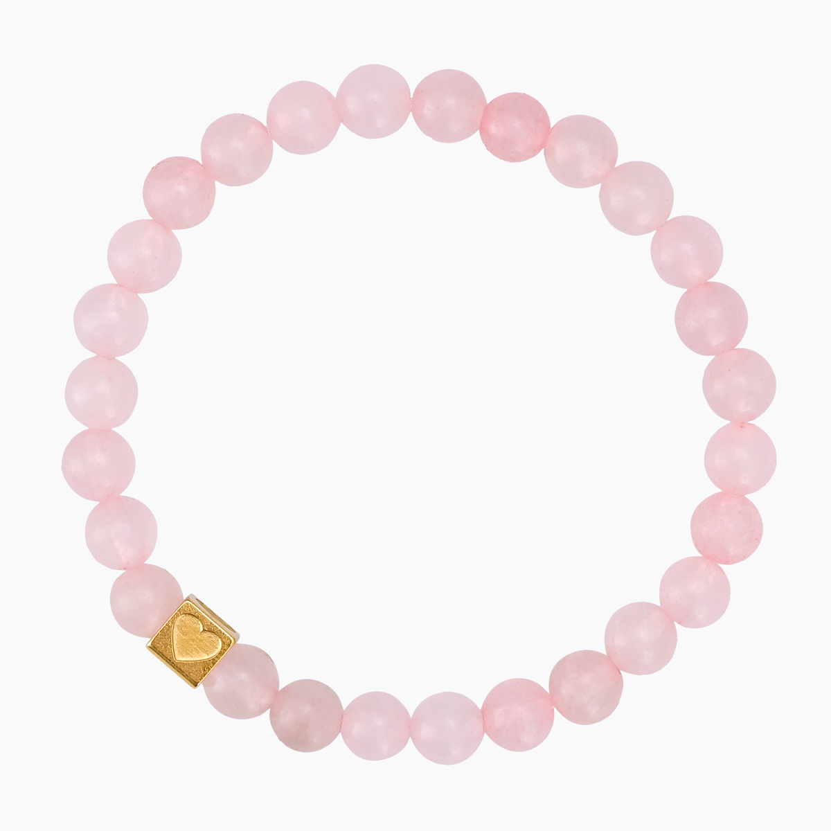 Bracelet de perles d'amour en or pour la Saint-Valentin