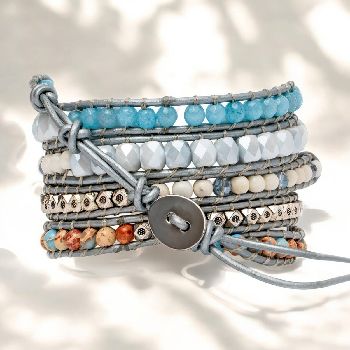 Bracelet enroulé en topaze de guérison
