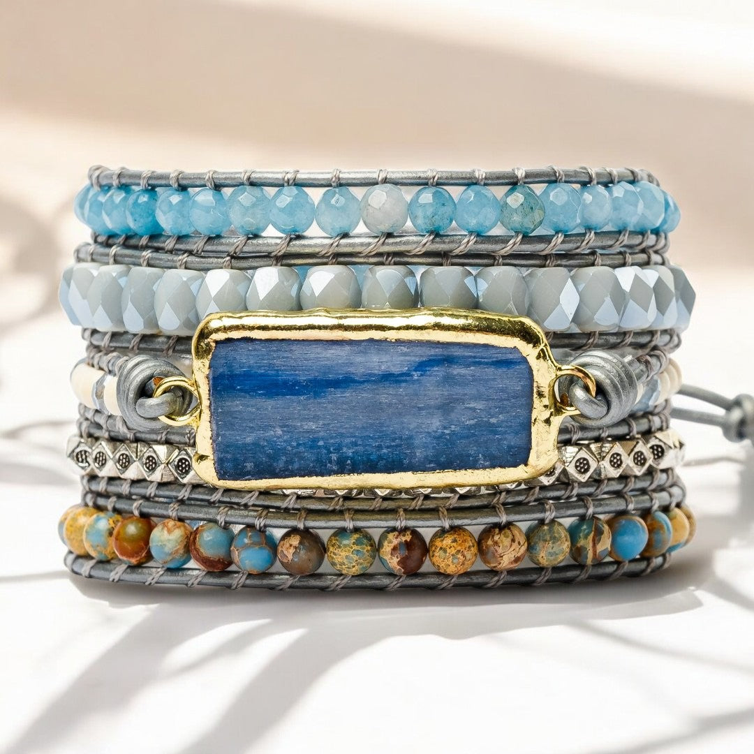 Bracelet enroulé en topaze de guérison