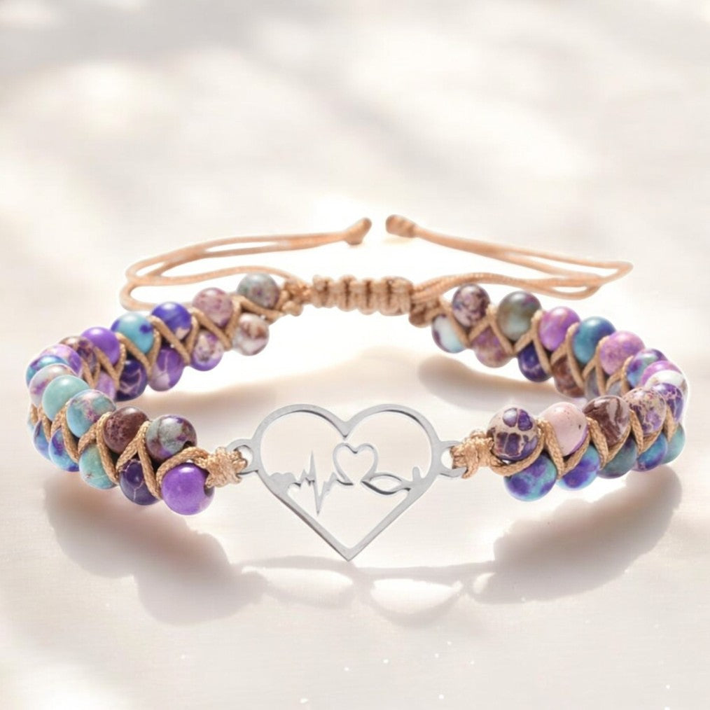 Bracelet de guérison charme battement de cœur