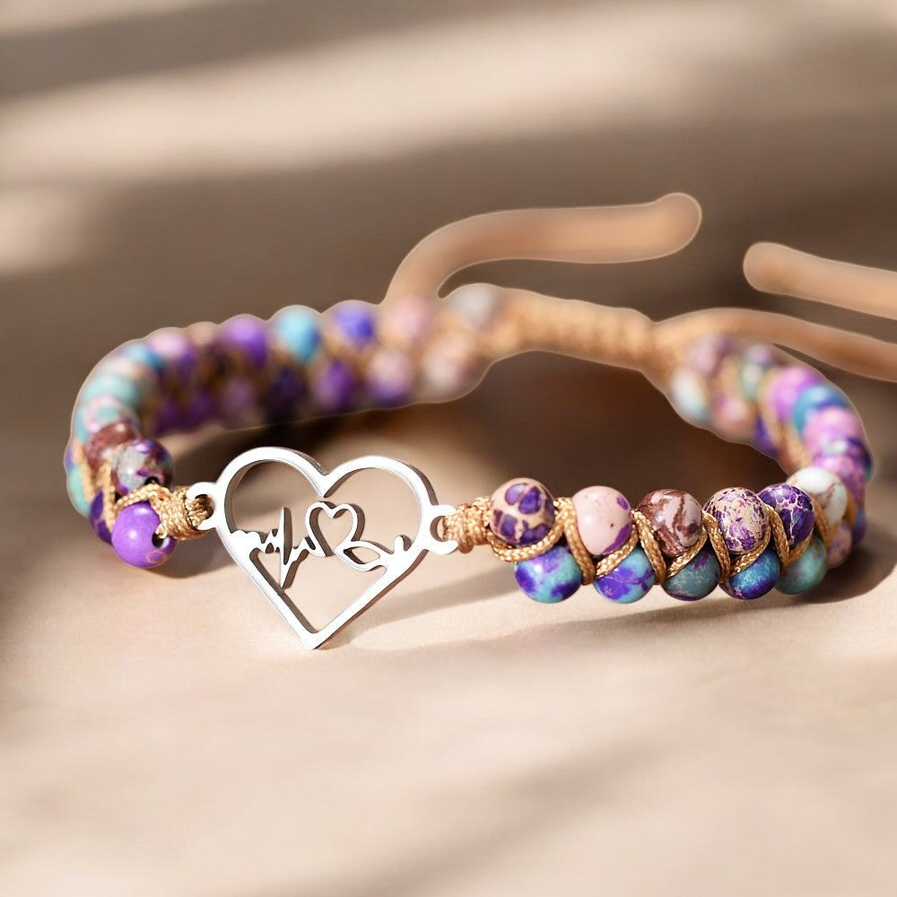 Bracelet de guérison charme battement de cœur