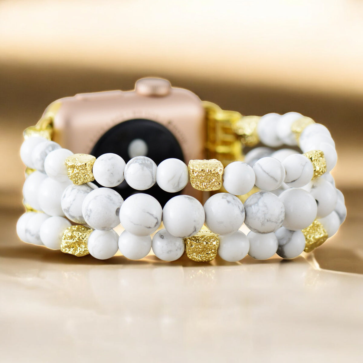 Bracelet Apple Watch extensible Howlite Spirit