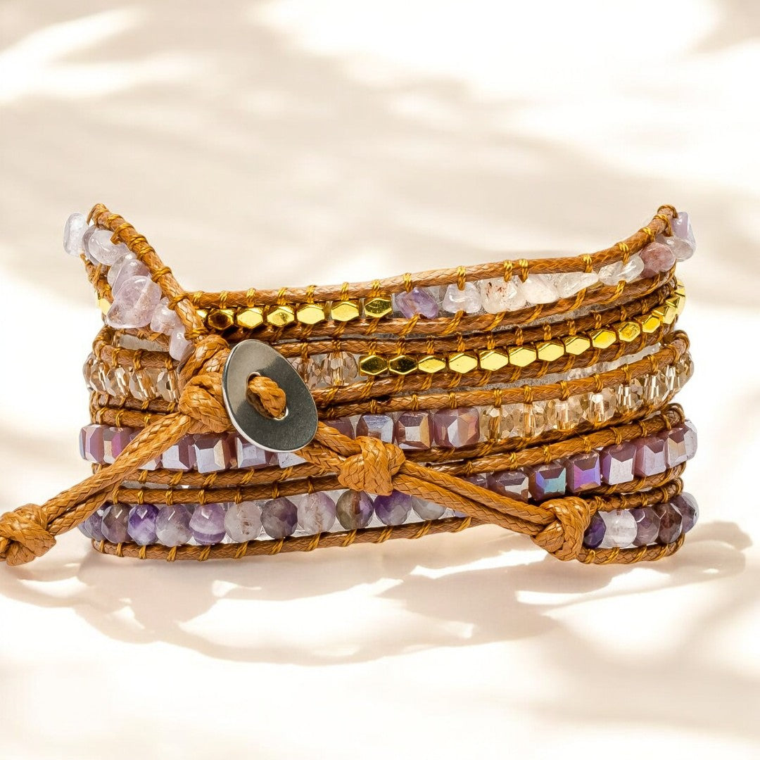 Bracelet Apple Watch en améthyste impériale