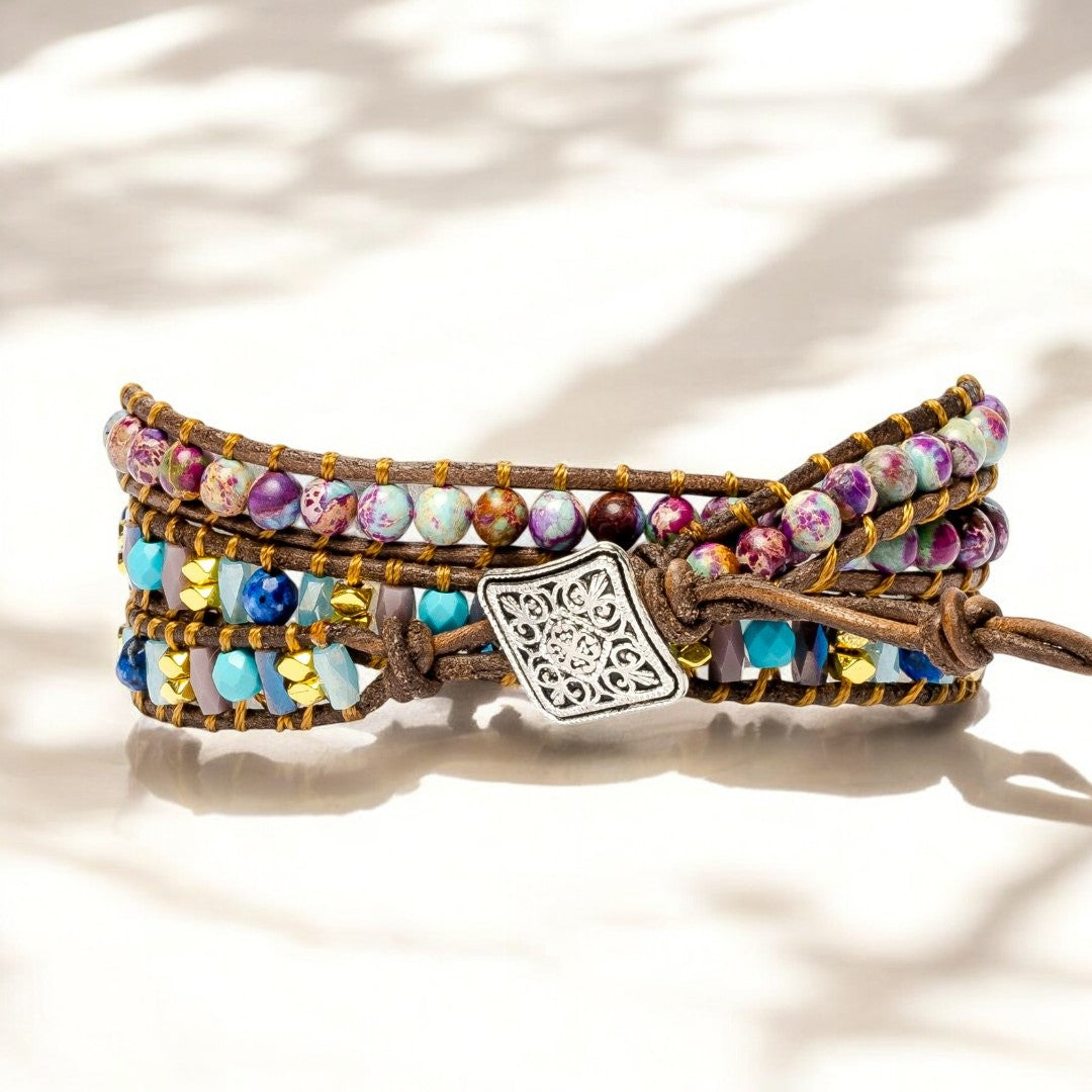Bracelet Wrap Jaspe Empereur Intense