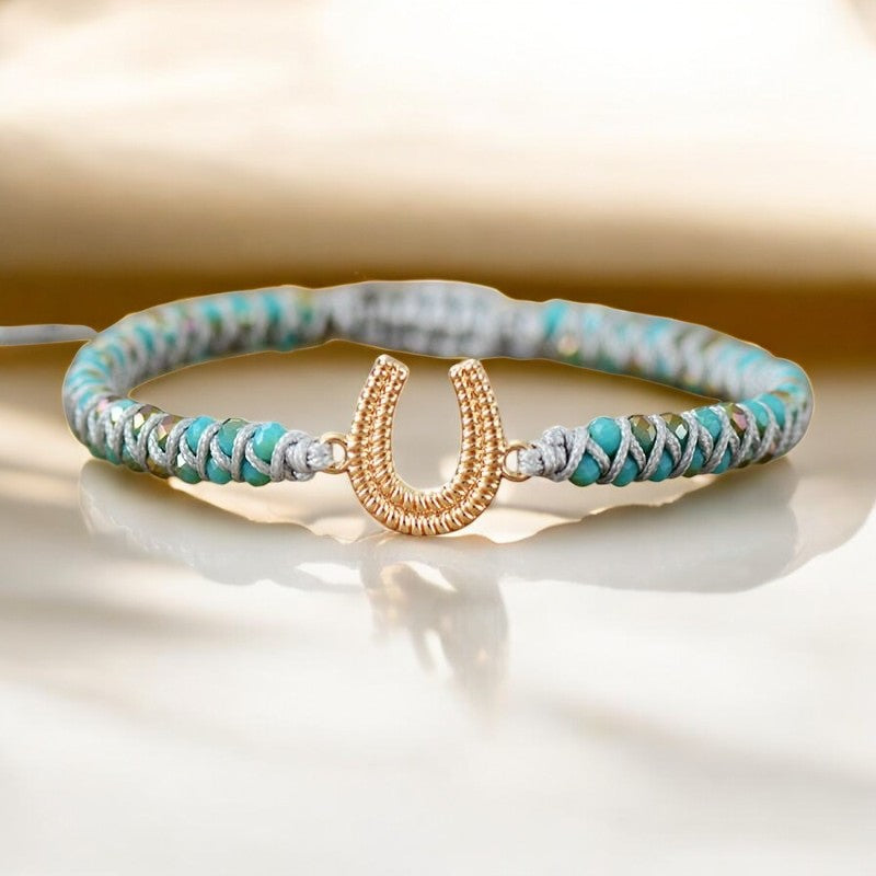 Bracelet énergétique en fer à cheval porte-bonheur
