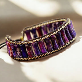 Bracelet Énergie Jaspe Pourpre Magique