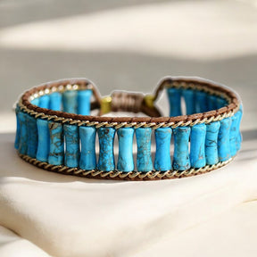 Bracelet Énergie en Jaspe Turquoise Magique