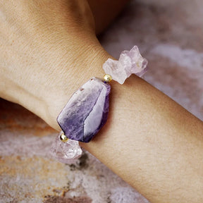 Bracelet élastique Boho Haze Amethyst