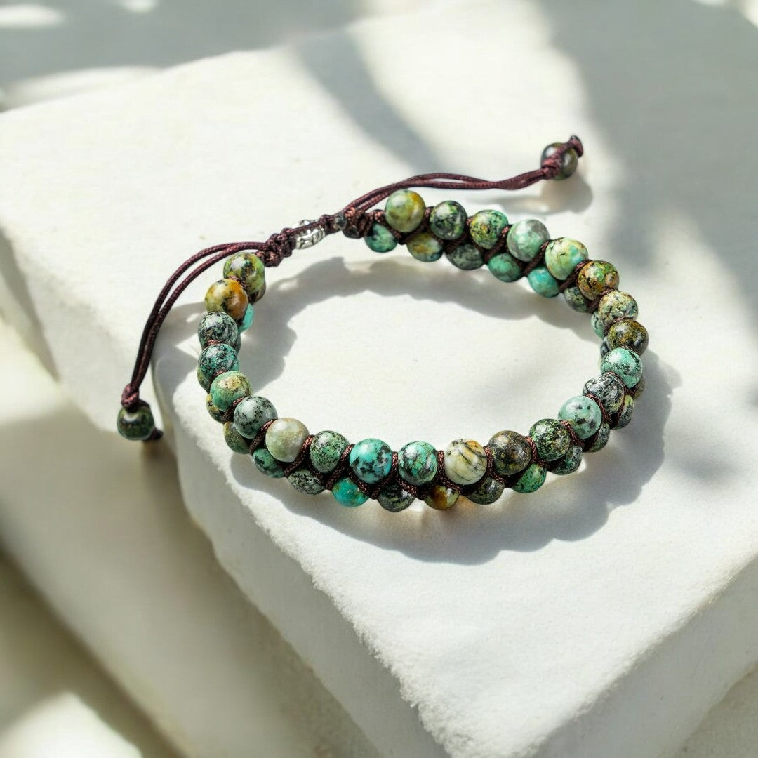Bracelet pour homme en turquoise africaine