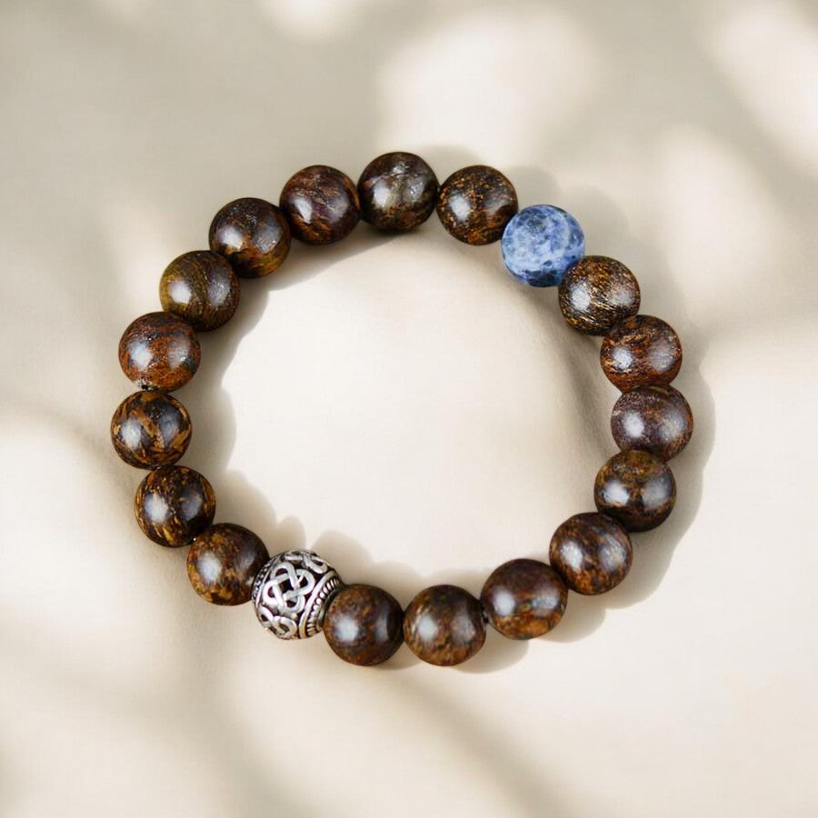 Bracelet tibétain en bronzite pour homme
