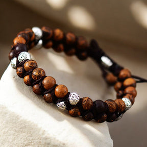 Bracelet vintage en jaspe pour homme