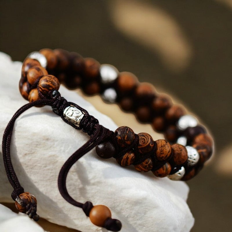 Bracelet vintage en jaspe pour homme