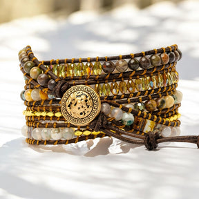 Bracelet enveloppant en agate de déesse du clair de lune