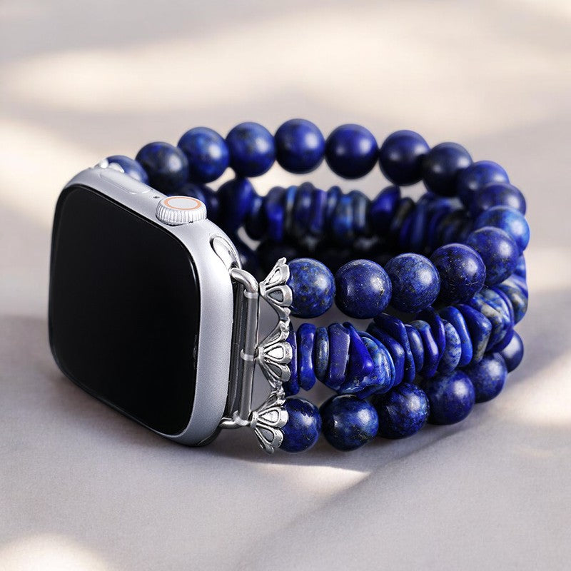 Bracelet Apple Watch extensible saphir océan