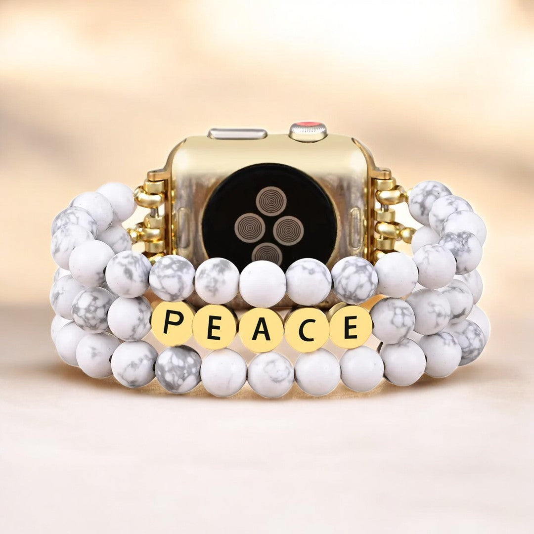 Bracelet Apple Watch Inspiration Paix Howlite