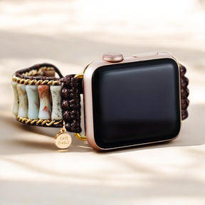 Bracelet Apple Watch en jaspe impérial raffiné