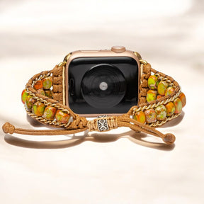 Bracelet Apple Watch en jaspe tropical