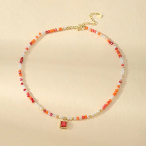 Collier ras du cou en cristal Scarlet Sunrise