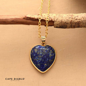 Elegant Lapis Heart Necklace - Cape Diablo