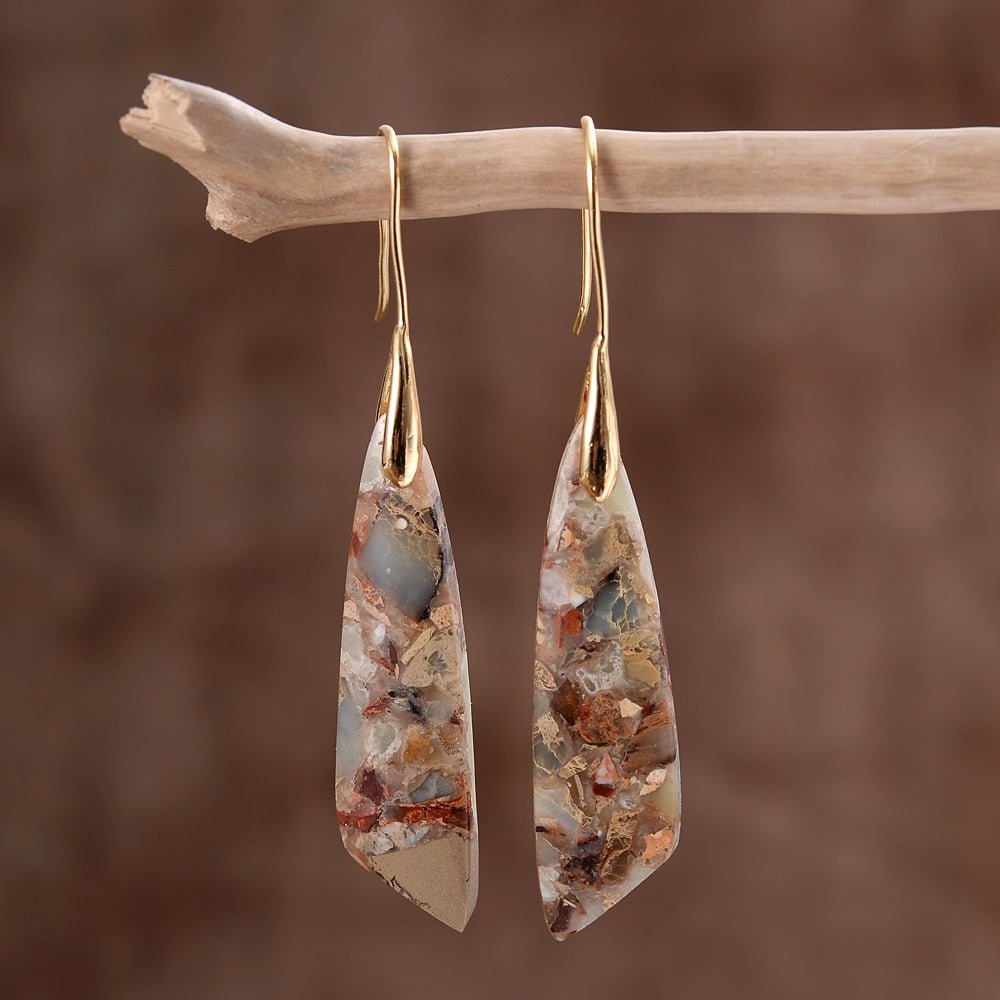 Heavenly Jasper Hook Earrings - Cape Diablo