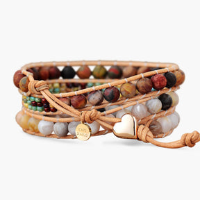 Vintage Jasper Wrap Bracelet - Cape Diablo